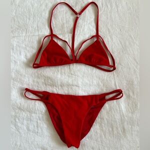 Blue Life Red bikini